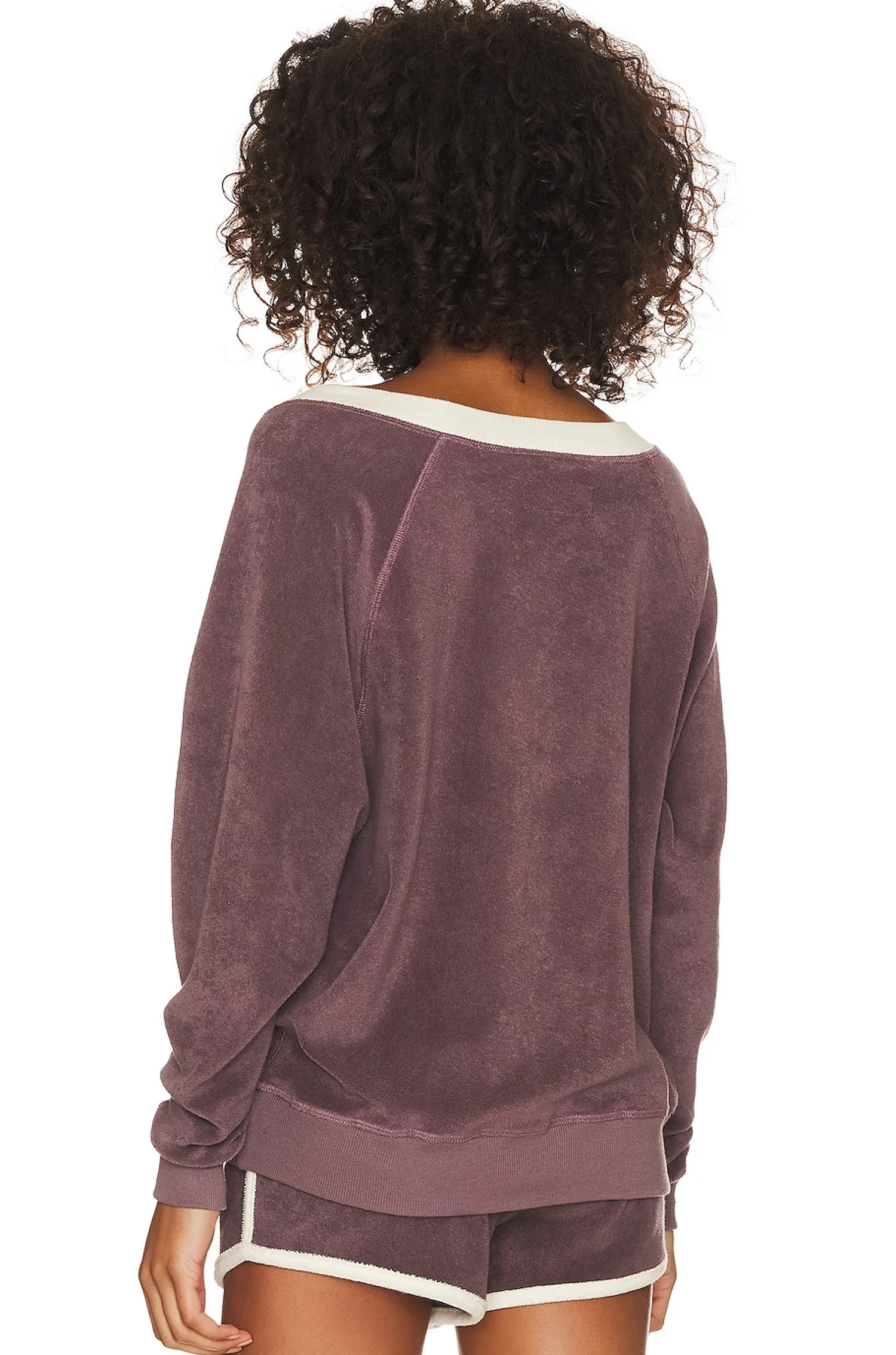 Women The Great Loungewear>The Microterry V-Neck Sweatshirt