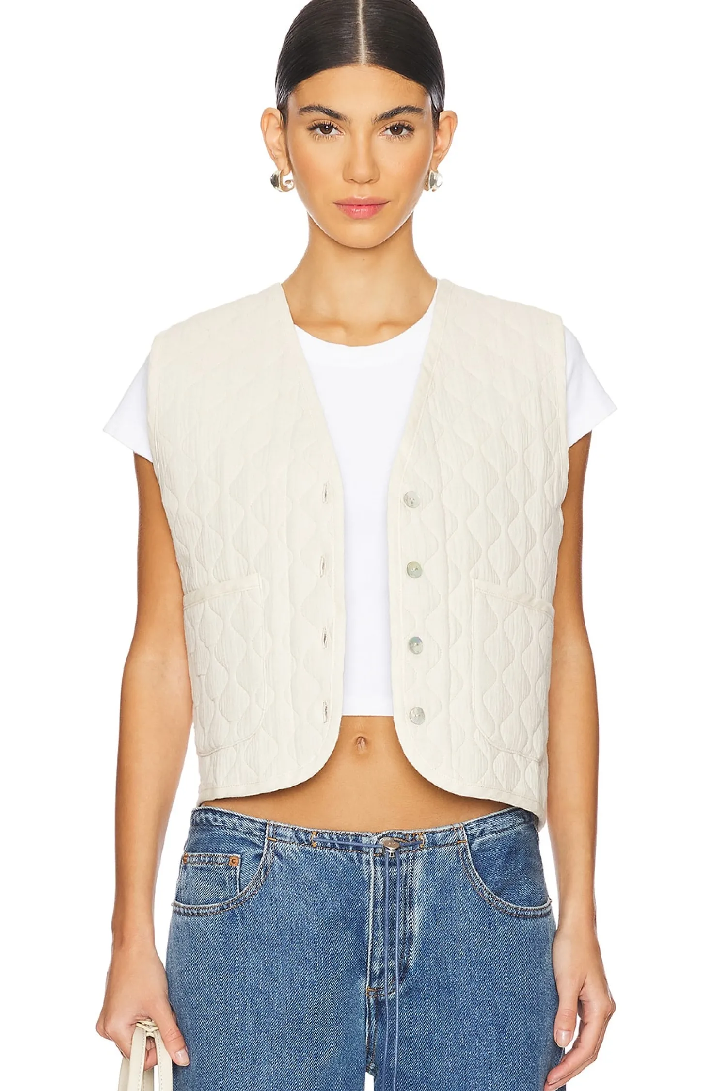 Women DONNI. Jackets & Coats>The Quilted Vest