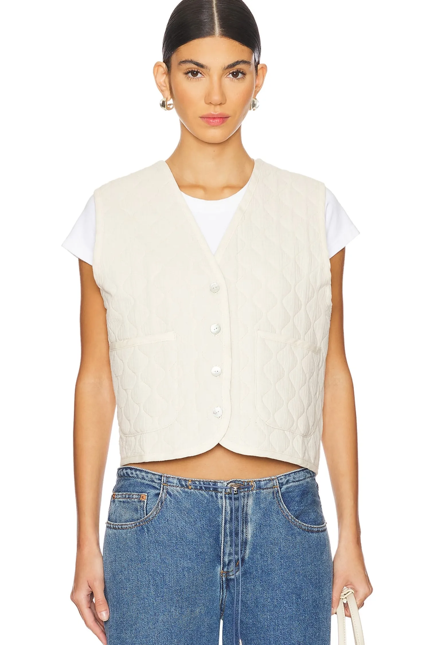 Women DONNI. Jackets & Coats>The Quilted Vest