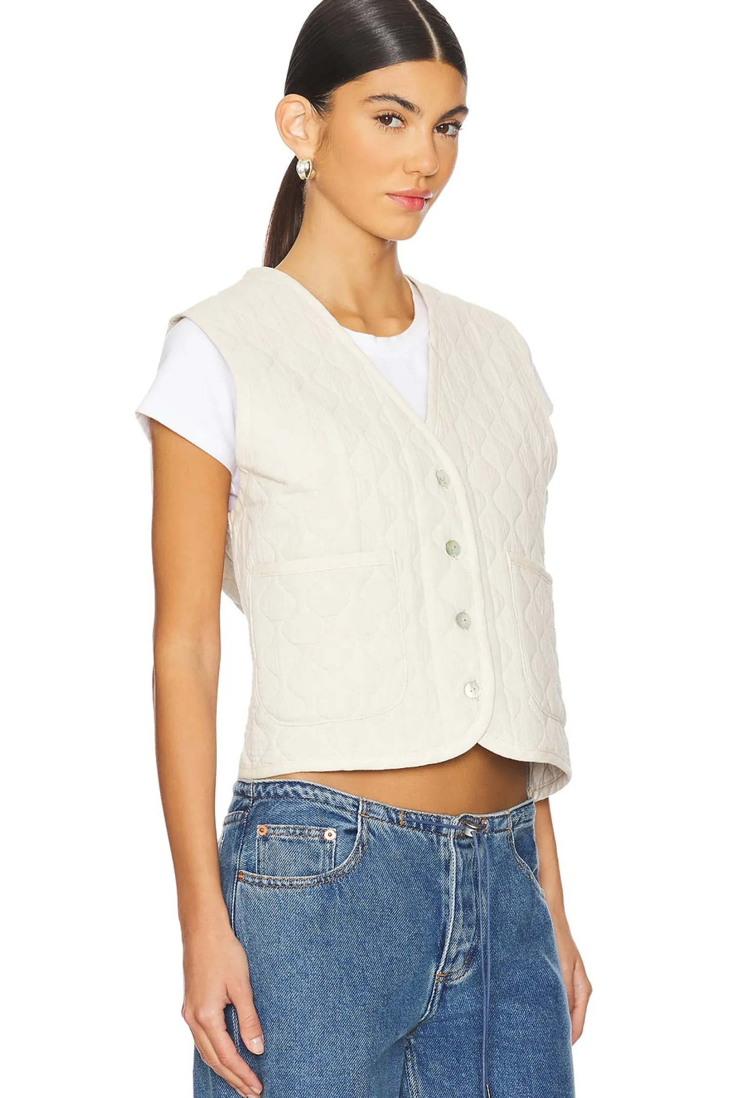 Women DONNI. Jackets & Coats>The Quilted Vest