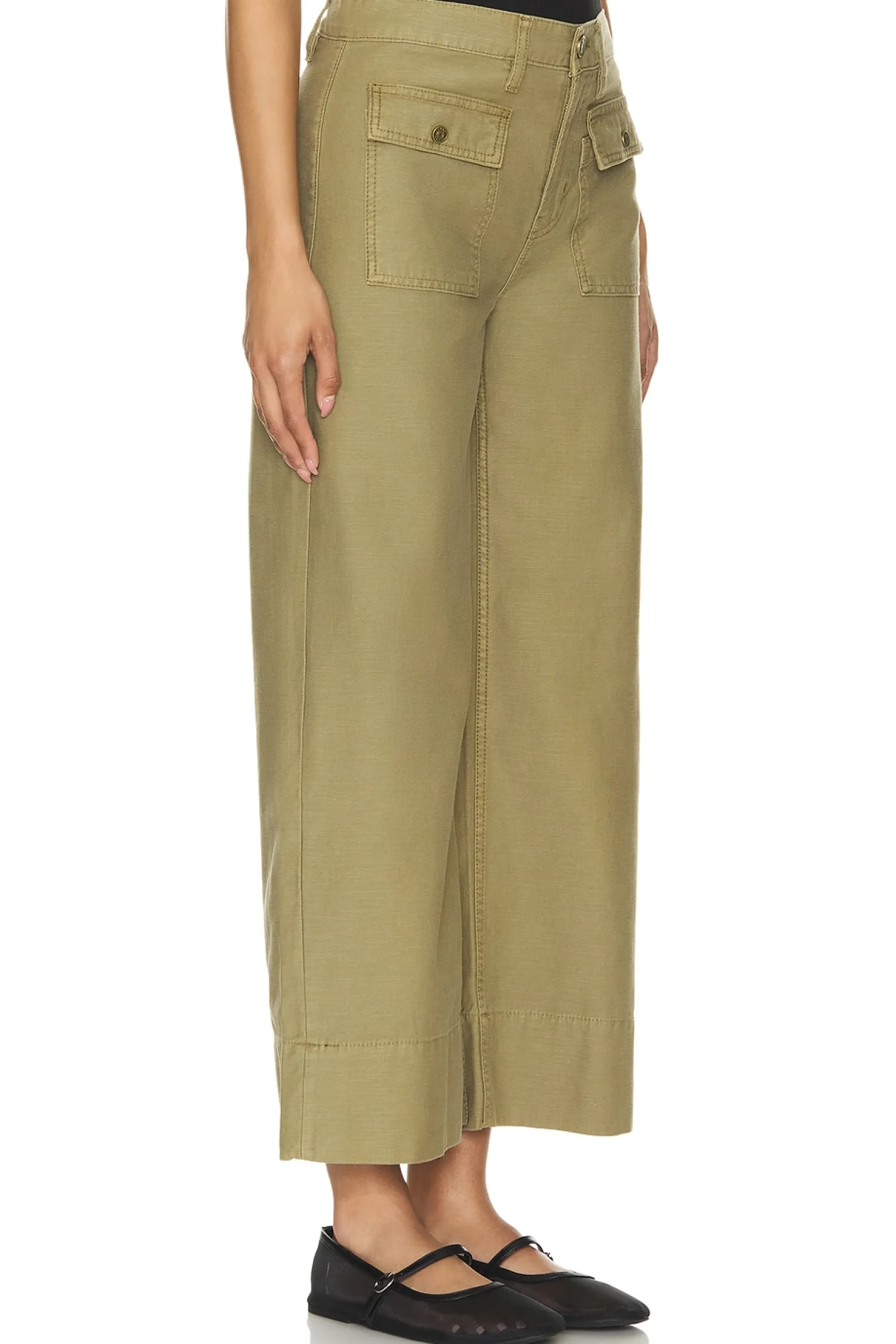 Women FRAME Pants>The 70s Patch Pocket Crop Straight