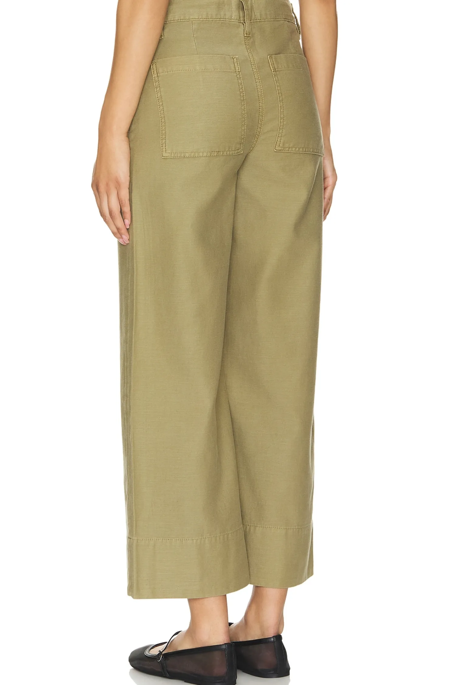 Women FRAME Pants>The 70s Patch Pocket Crop Straight