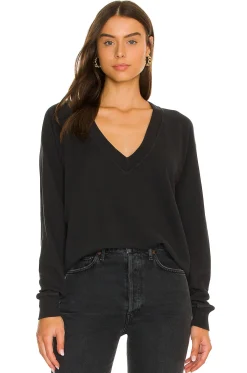 Women The Great Loungewear>The V-Neck Sweatshirt