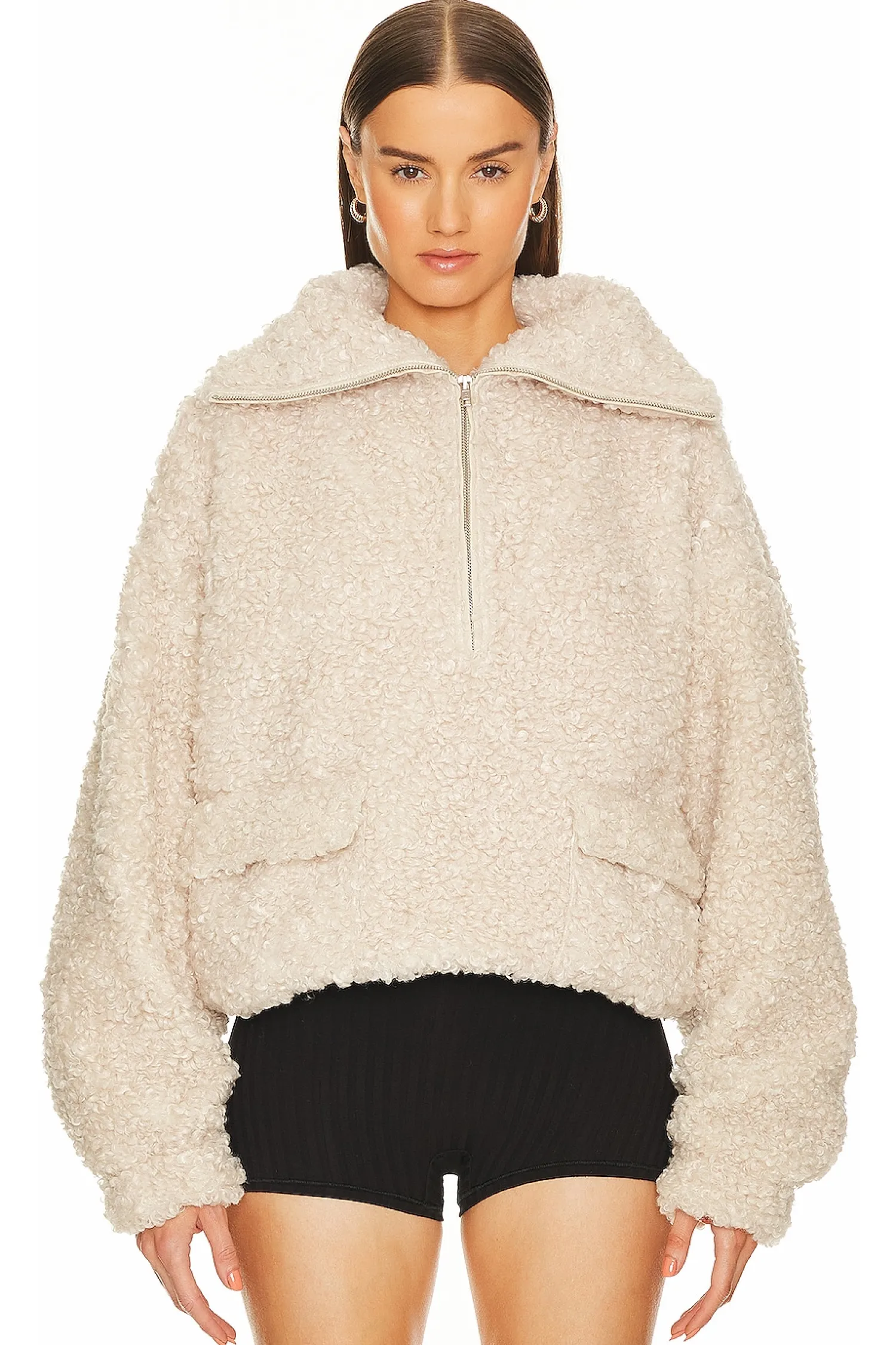 Women GRLFRND Jackets & Coats>The Winter Sherpa Popover