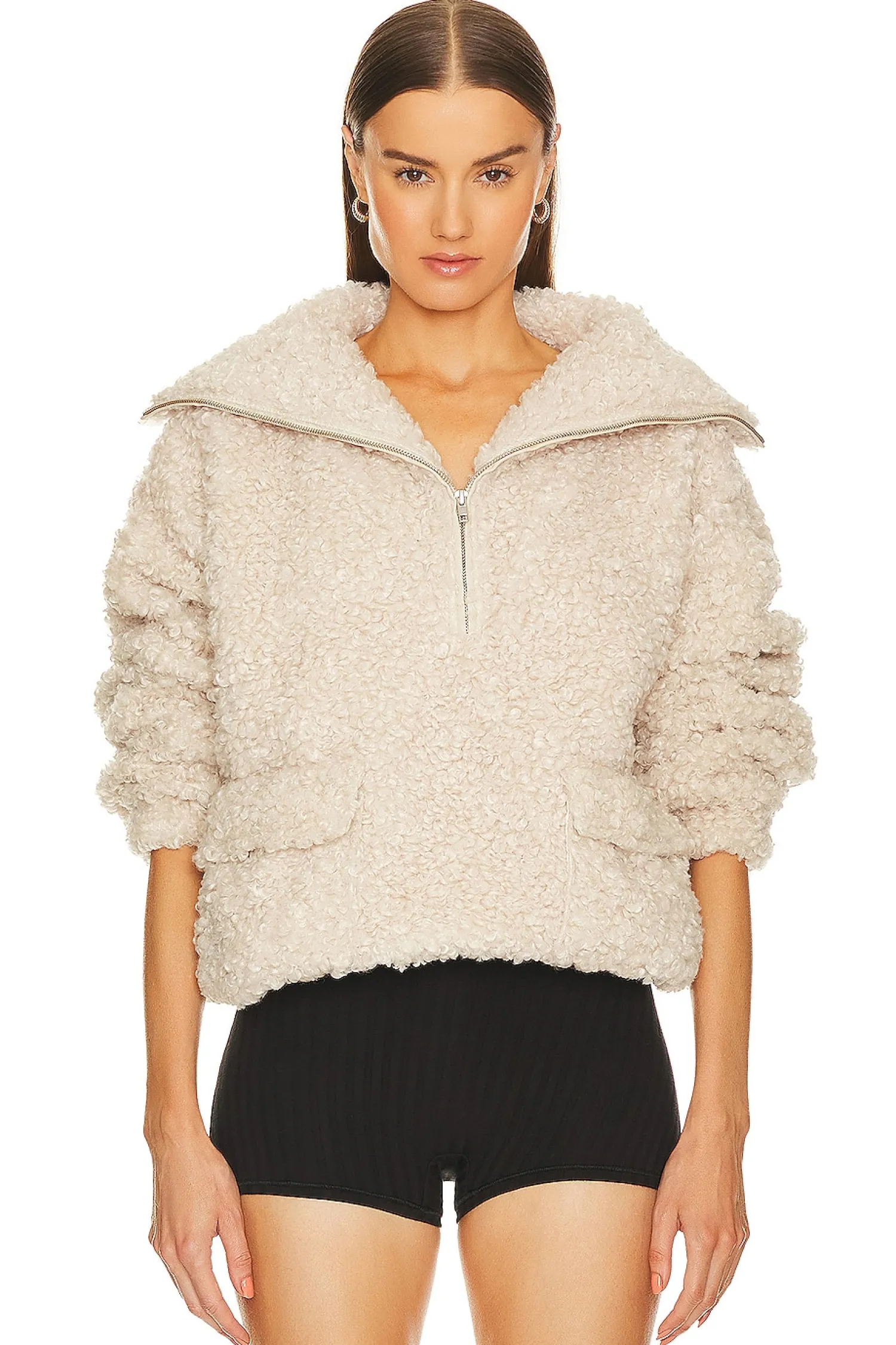 Women GRLFRND Jackets & Coats>The Winter Sherpa Popover