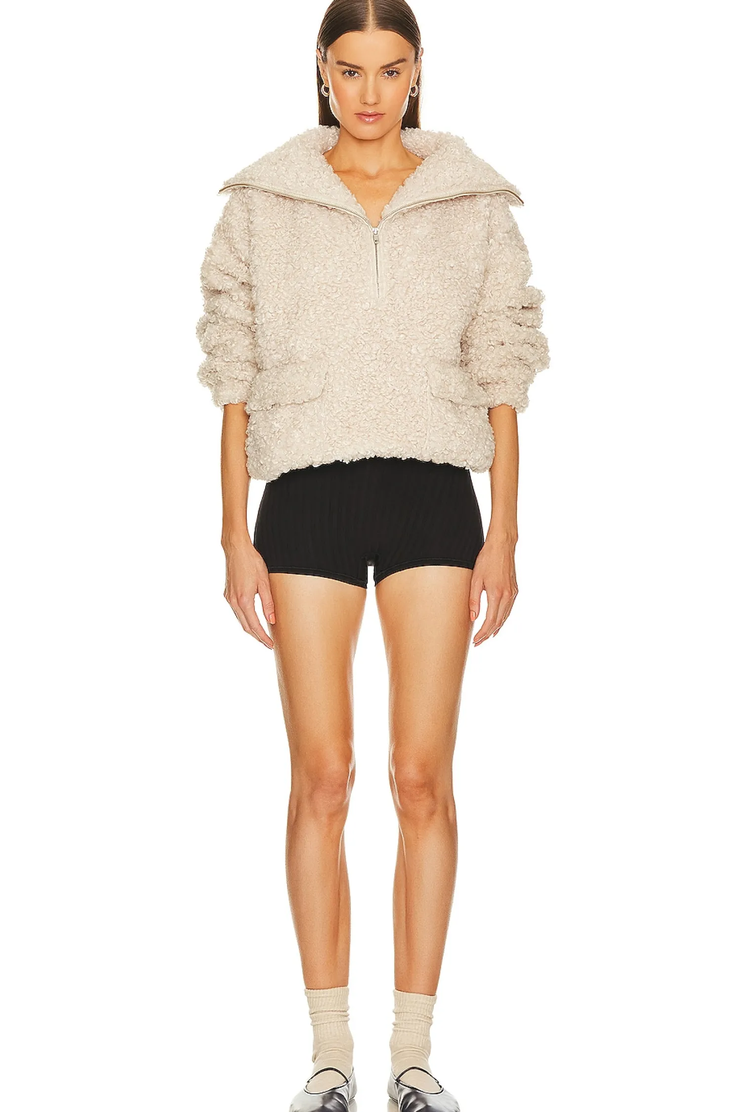 Women GRLFRND Jackets & Coats>The Winter Sherpa Popover