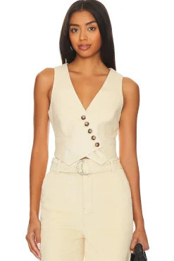 Women MINKPINK Jackets & Coats>Thea Cord Waistcoat