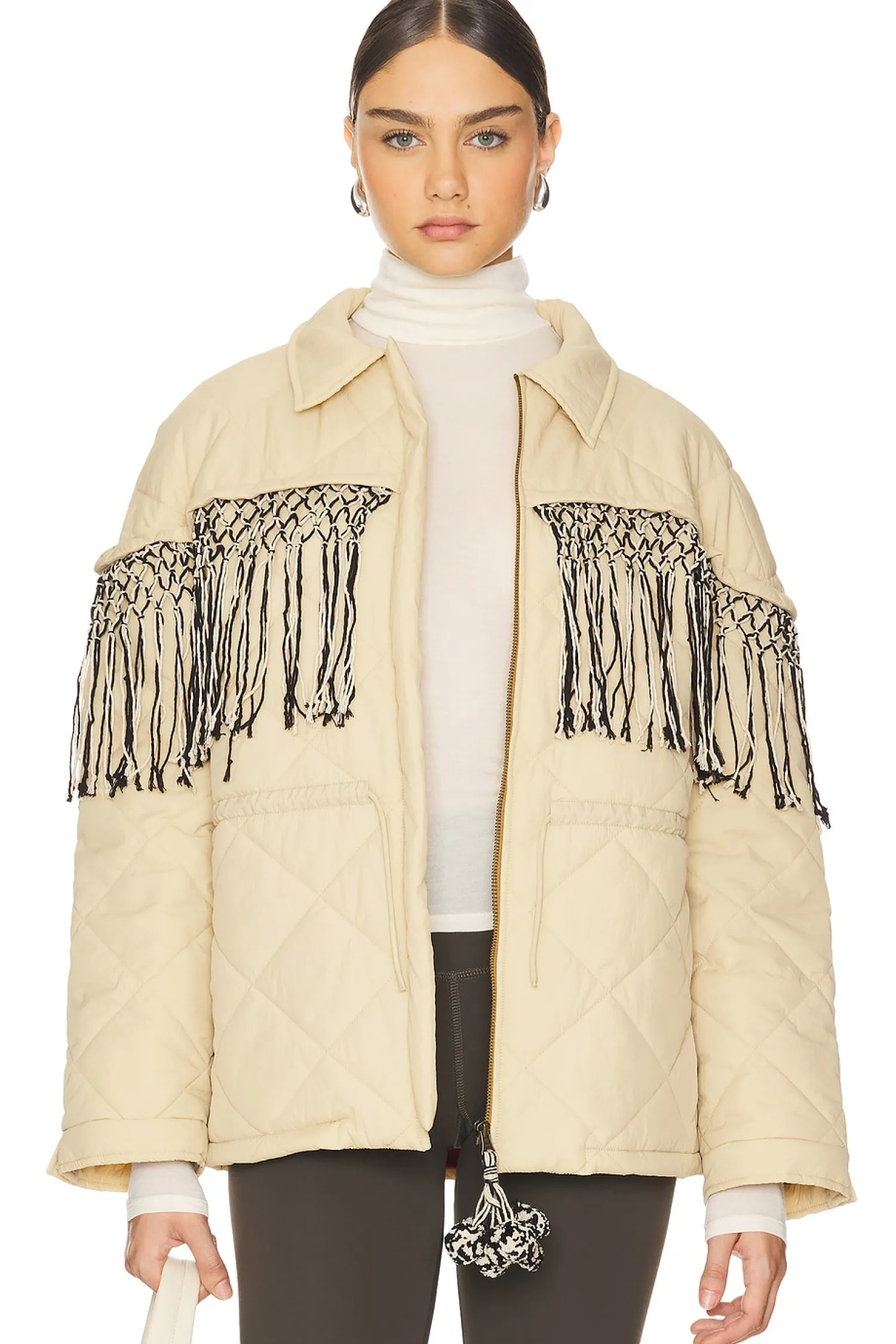 Women Tach Clothing Jackets & Coats>Tiara Puffer With Handknitted Tassels
