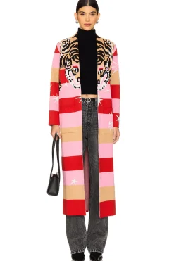 Women Hayley Menzies Jackets & Coats>Tiger Stripe Jacquard Duster
