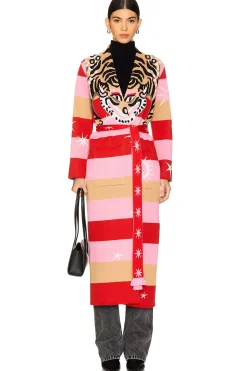 Women Hayley Menzies Jackets & Coats>Tiger Stripe Jacquard Duster