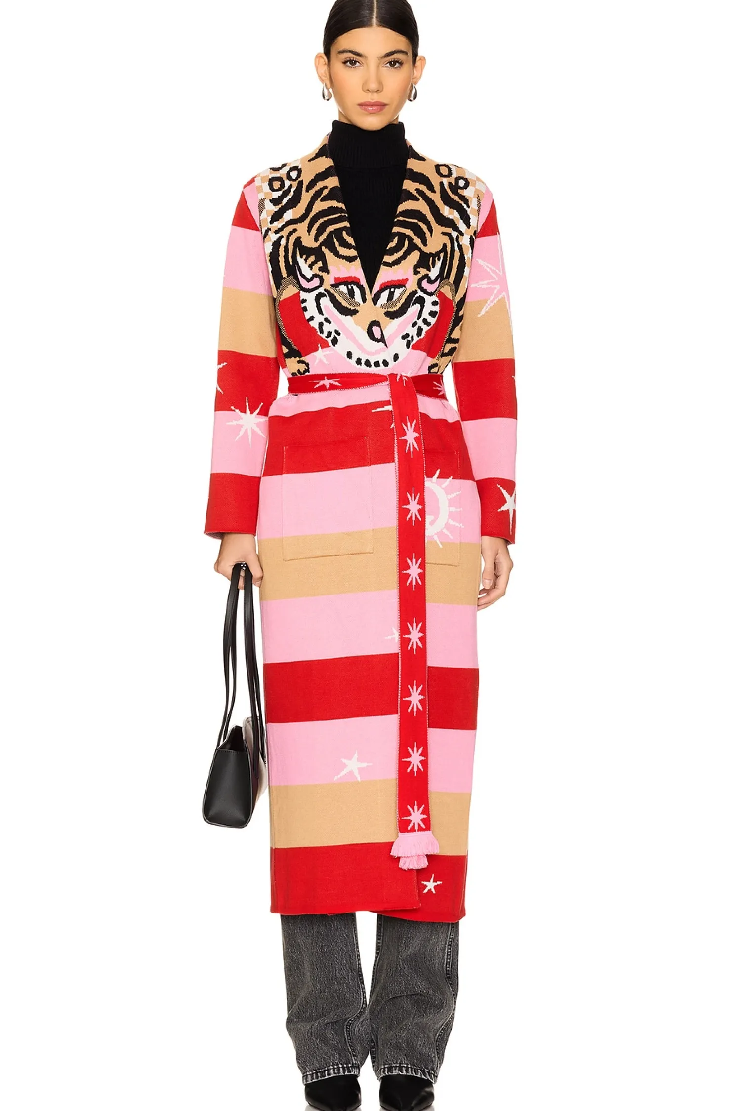 Women Hayley Menzies Jackets & Coats>Tiger Stripe Jacquard Duster