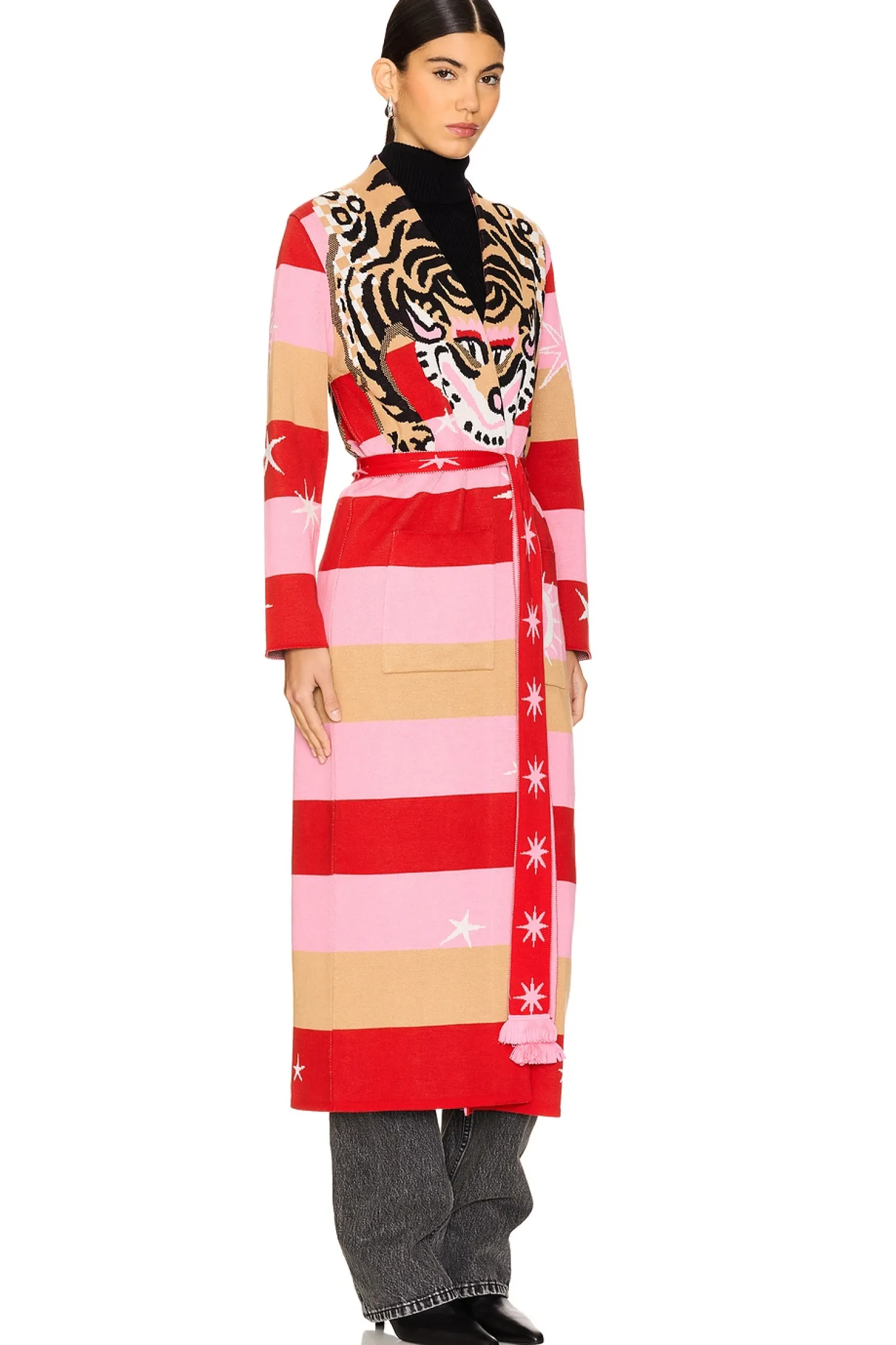 Women Hayley Menzies Jackets & Coats>Tiger Stripe Jacquard Duster
