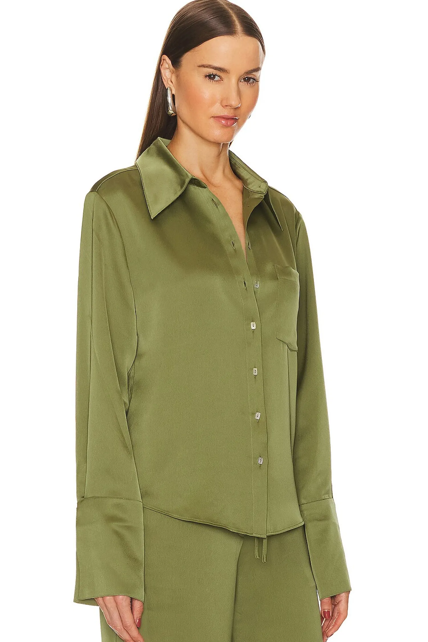 Women Song of Style Matching Sets>Tito Button Down Shirt