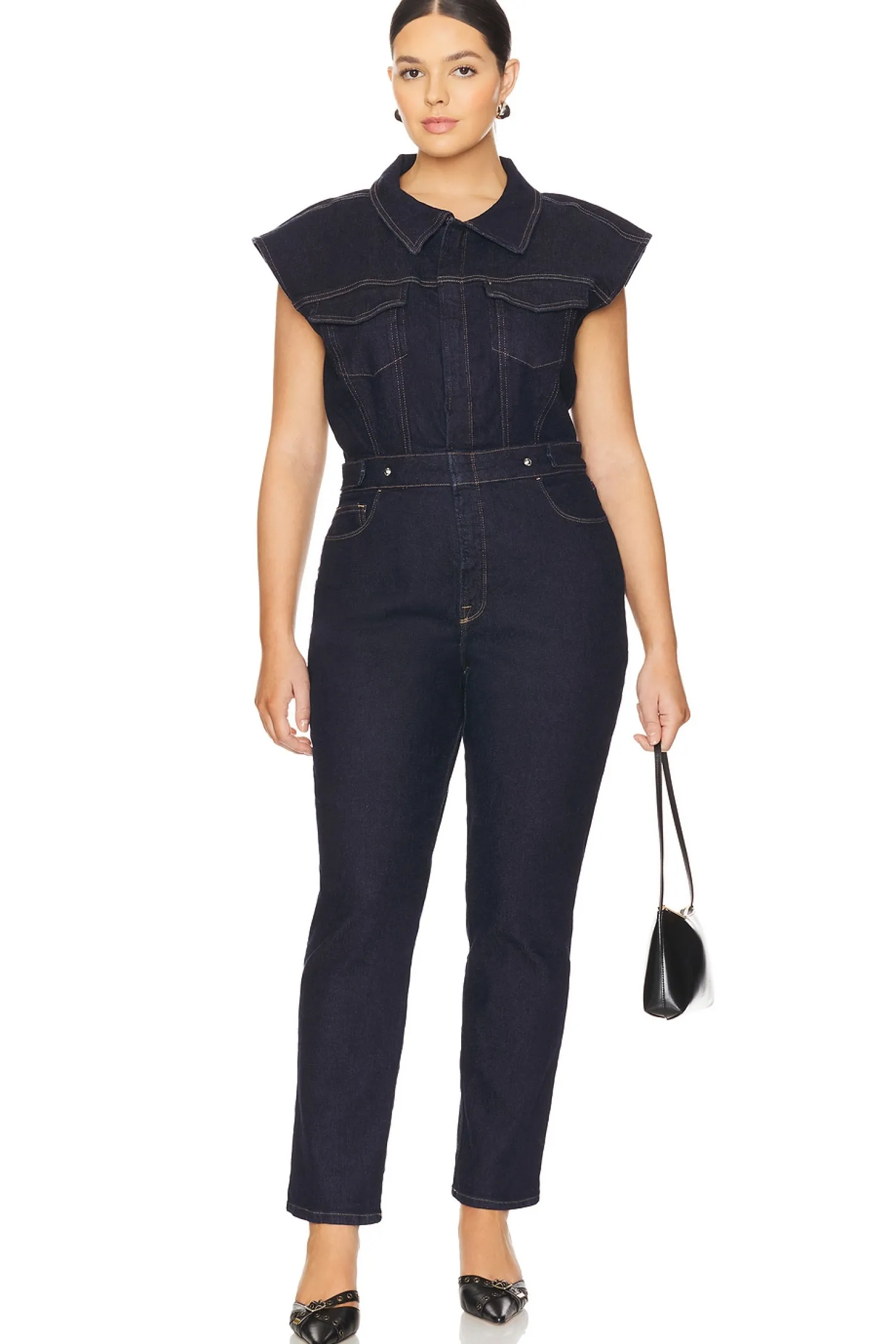 Women Good American Jumpsuits>Trucker Jumpsuit