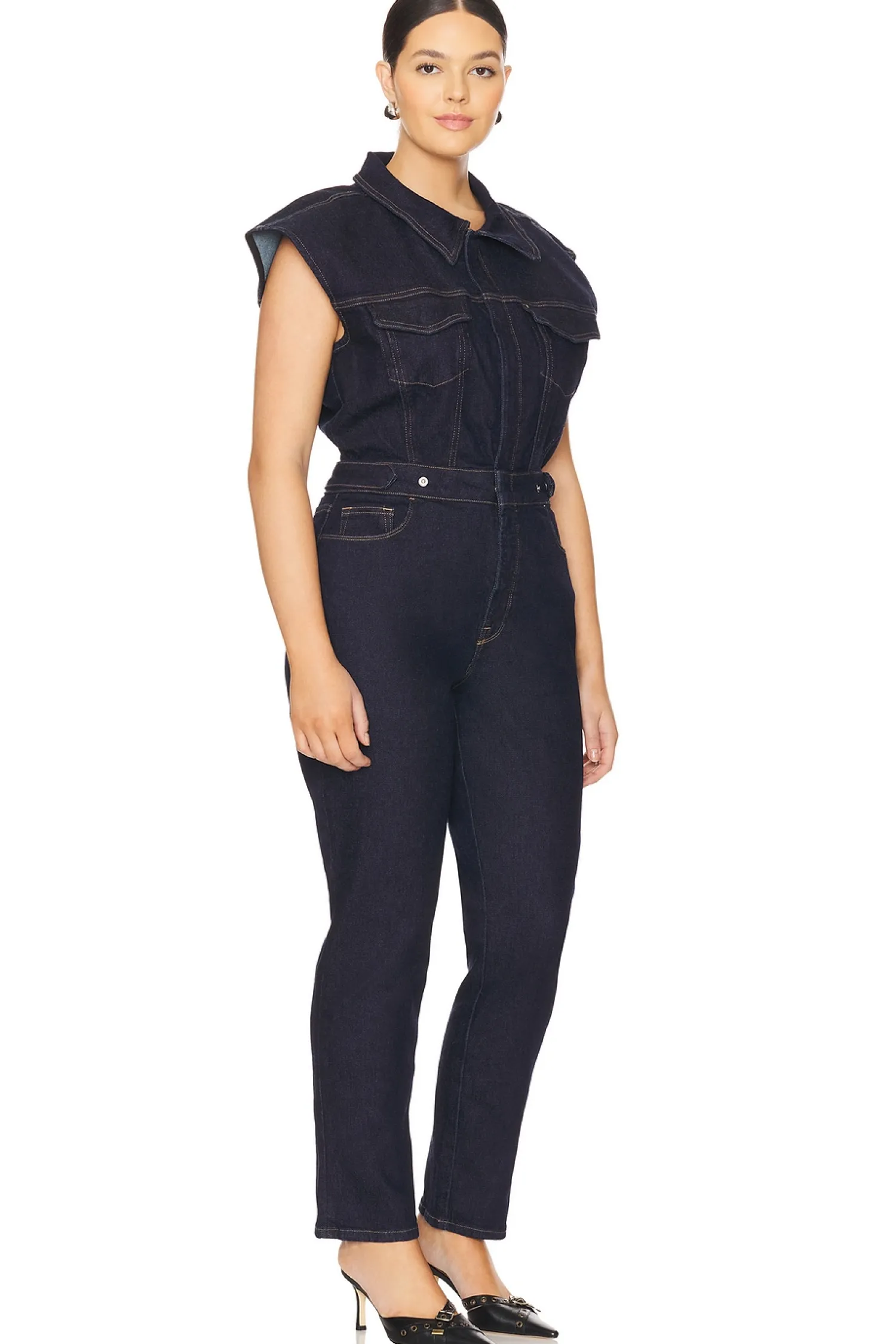 Women Good American Jumpsuits>Trucker Jumpsuit