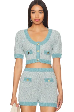Women MATTHEW BRUCH Matching Sets>Tweed Crop Top