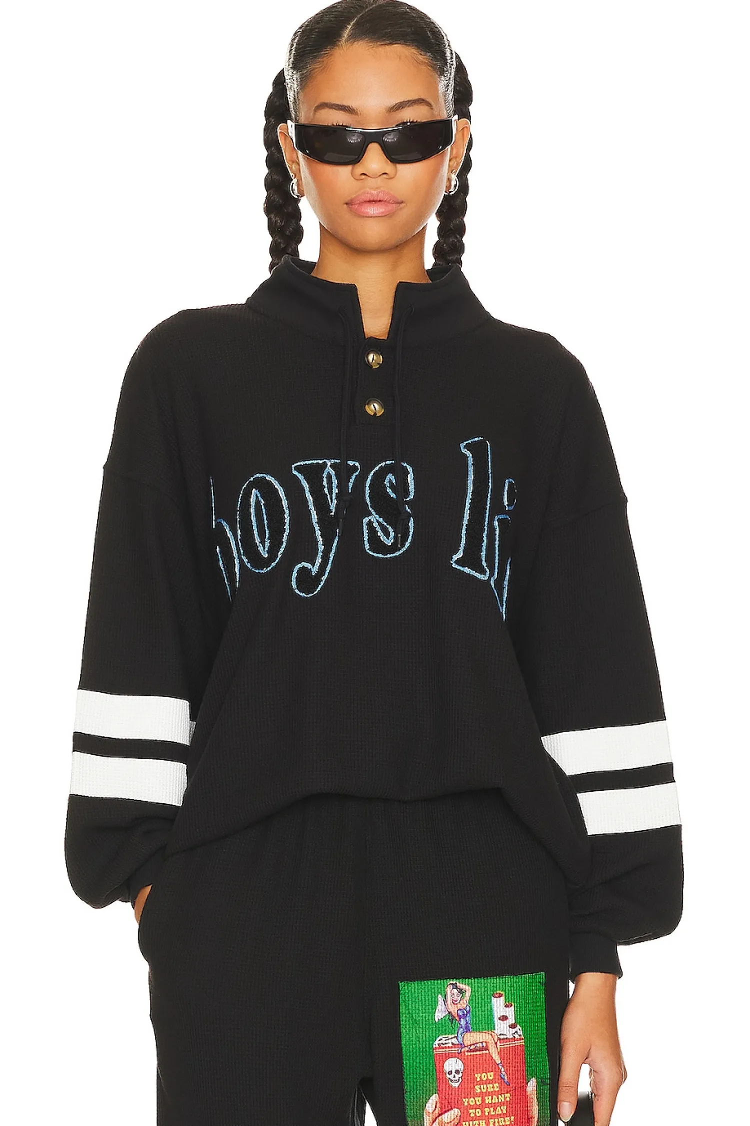 Women Boys Lie Loungewear>Twin Flame Thermal Crewneck