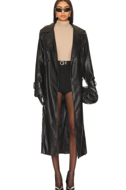 Women SNDYS Jackets & Coats>Tyra Faux Leather Trench