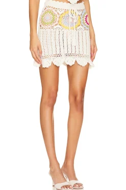 Women Lovers and Friends Matching Sets>Val Crochet Mini Skirt
