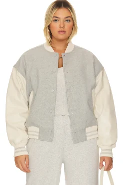 Women Good American Jackets & Coats>Varsity Bomber
