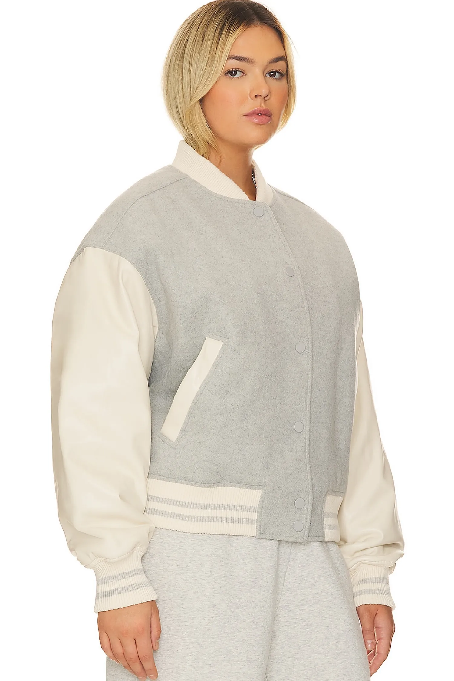 Women Good American Jackets & Coats>Varsity Bomber