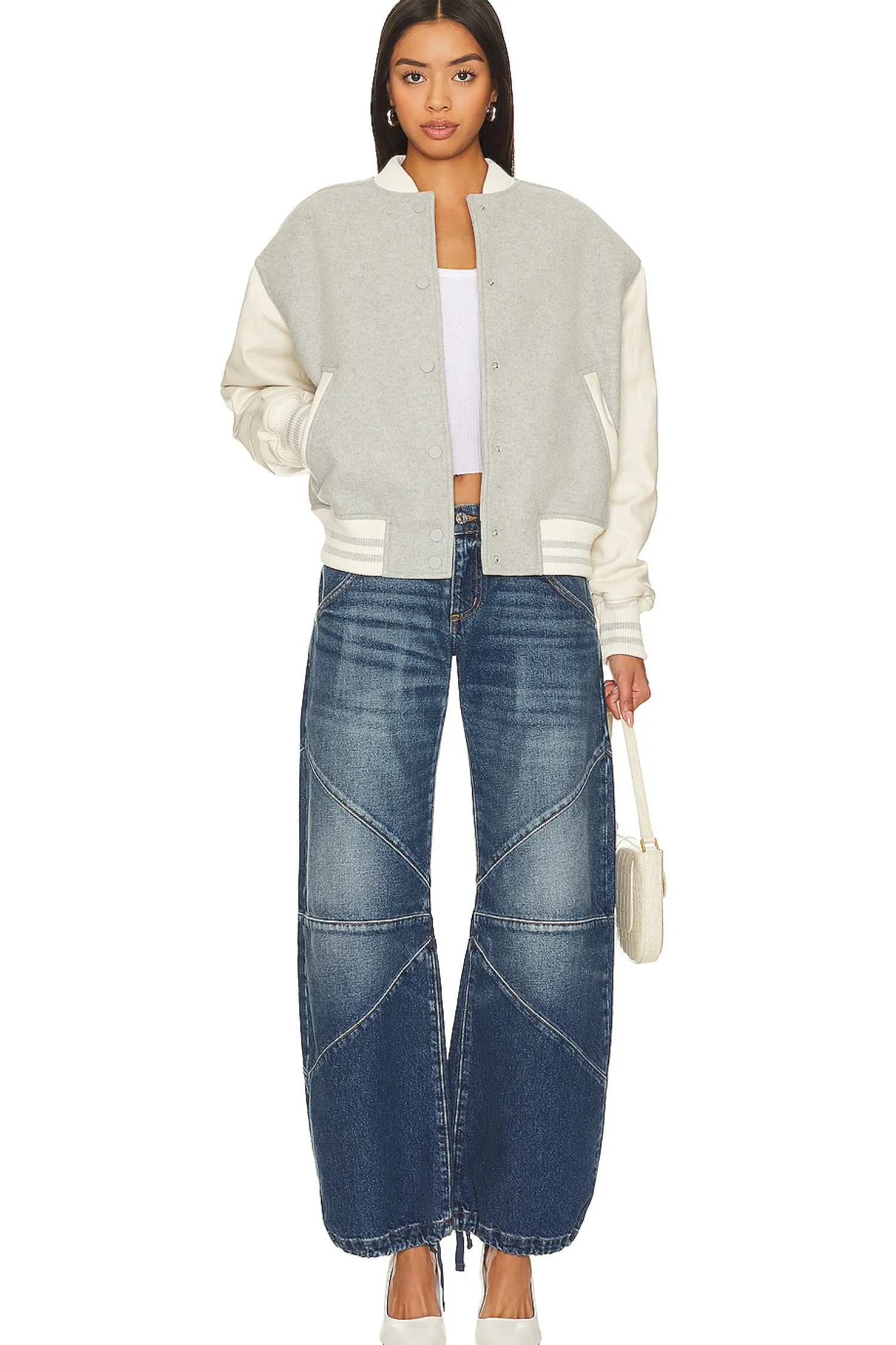 Women Good American Jackets & Coats>Varsity Bomber