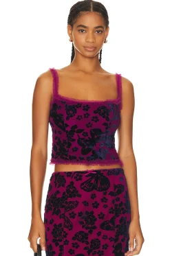 Women GUIZIO Matching Sets>Velvet Burnout Top