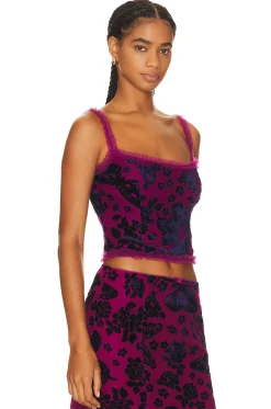 Women GUIZIO Matching Sets>Velvet Burnout Top