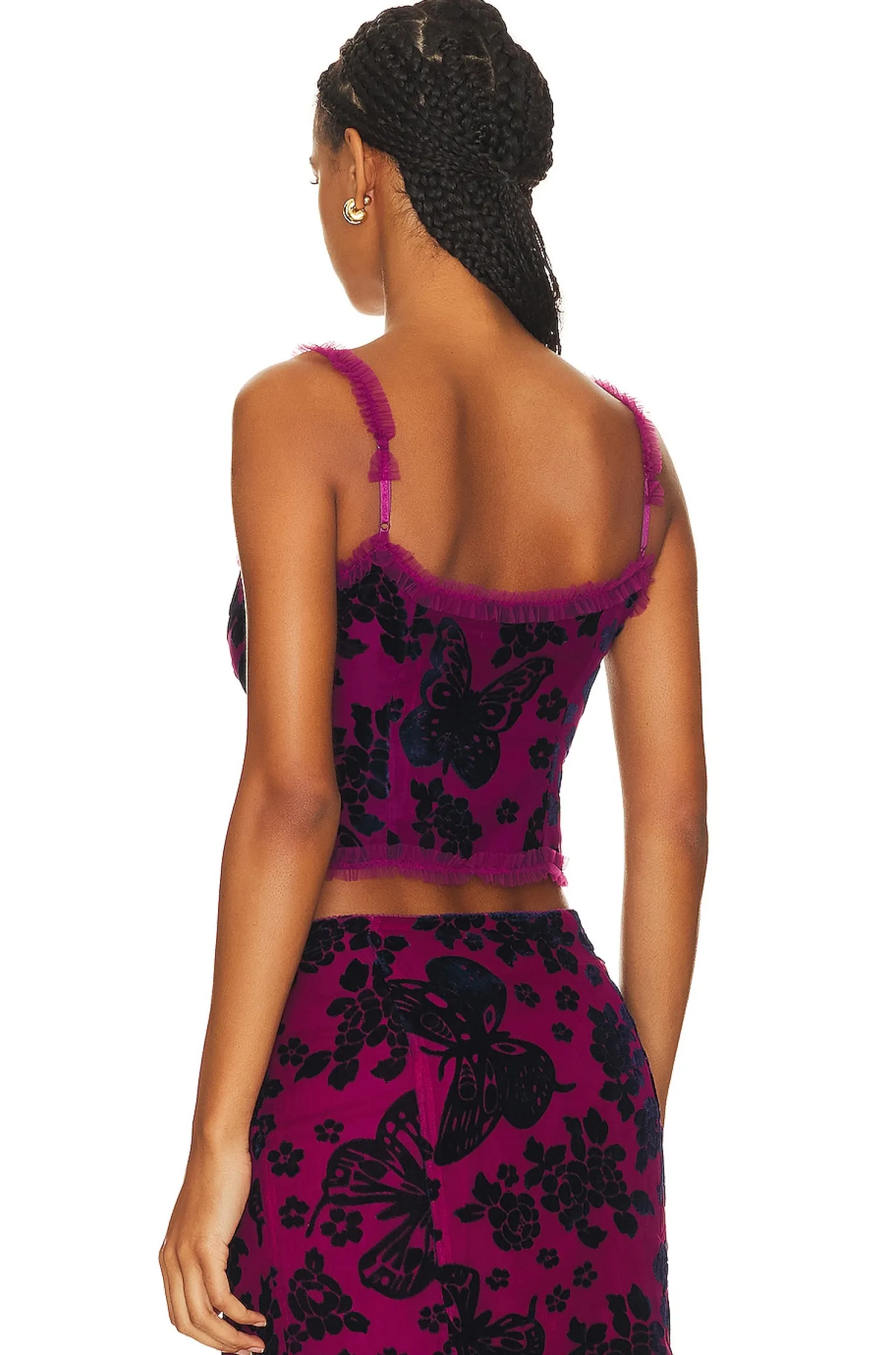 Women GUIZIO Matching Sets>Velvet Burnout Top