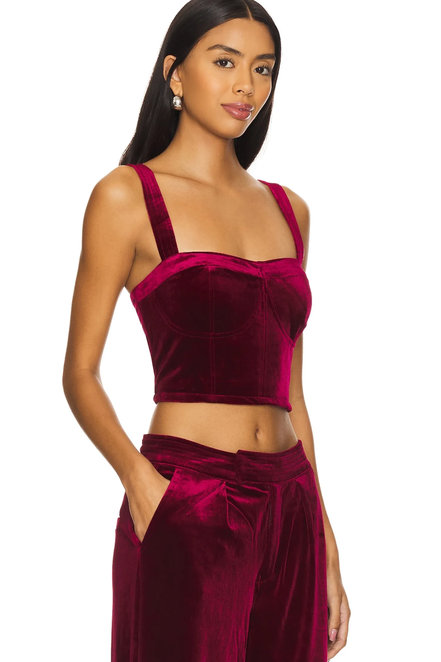 Women BLANKNYC Matching Sets>Velvet Crop Top