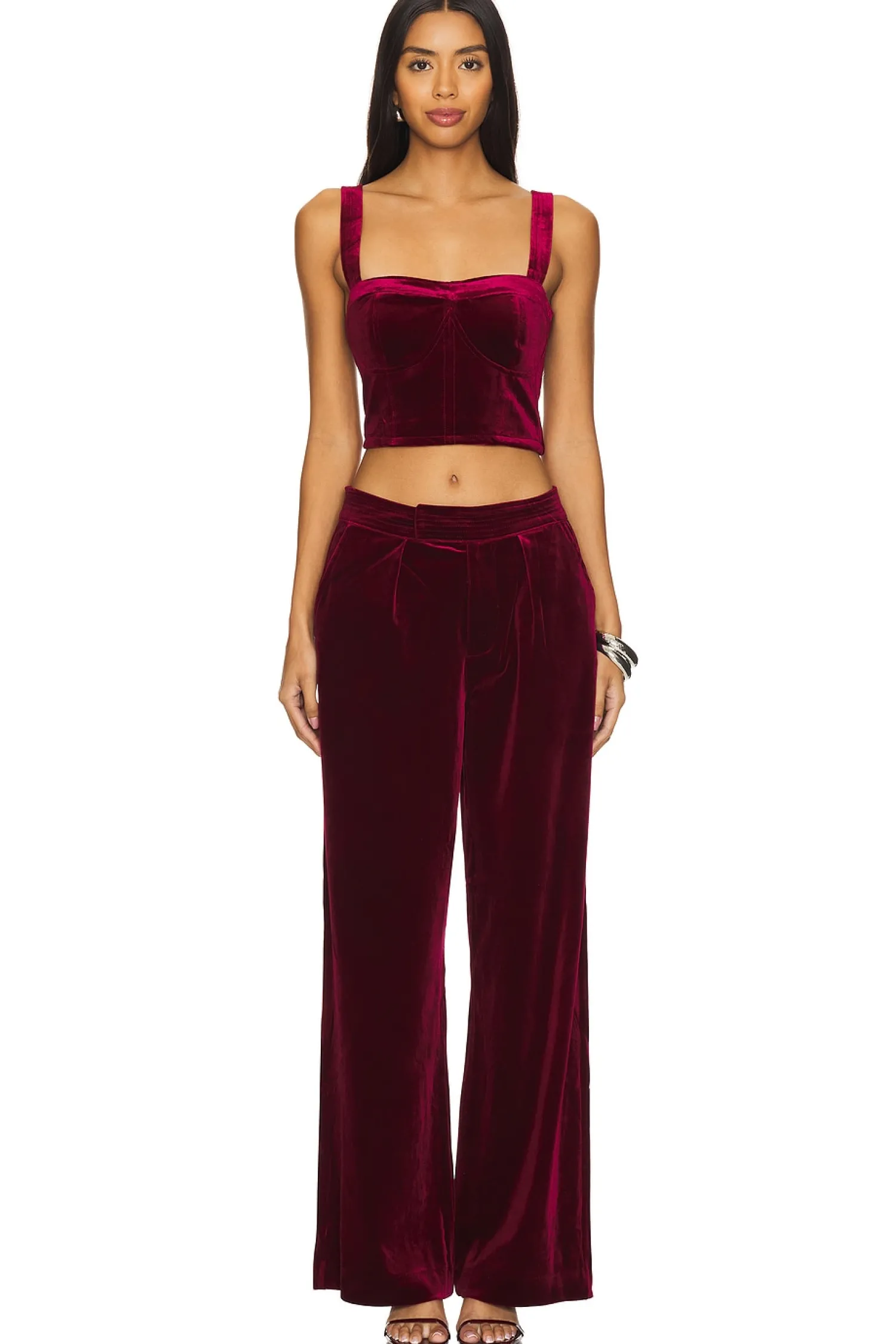 Women BLANKNYC Matching Sets>Velvet Crop Top