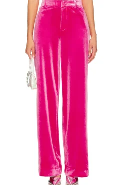 Women Good American Pants>Velvet Wide Leg Trouser