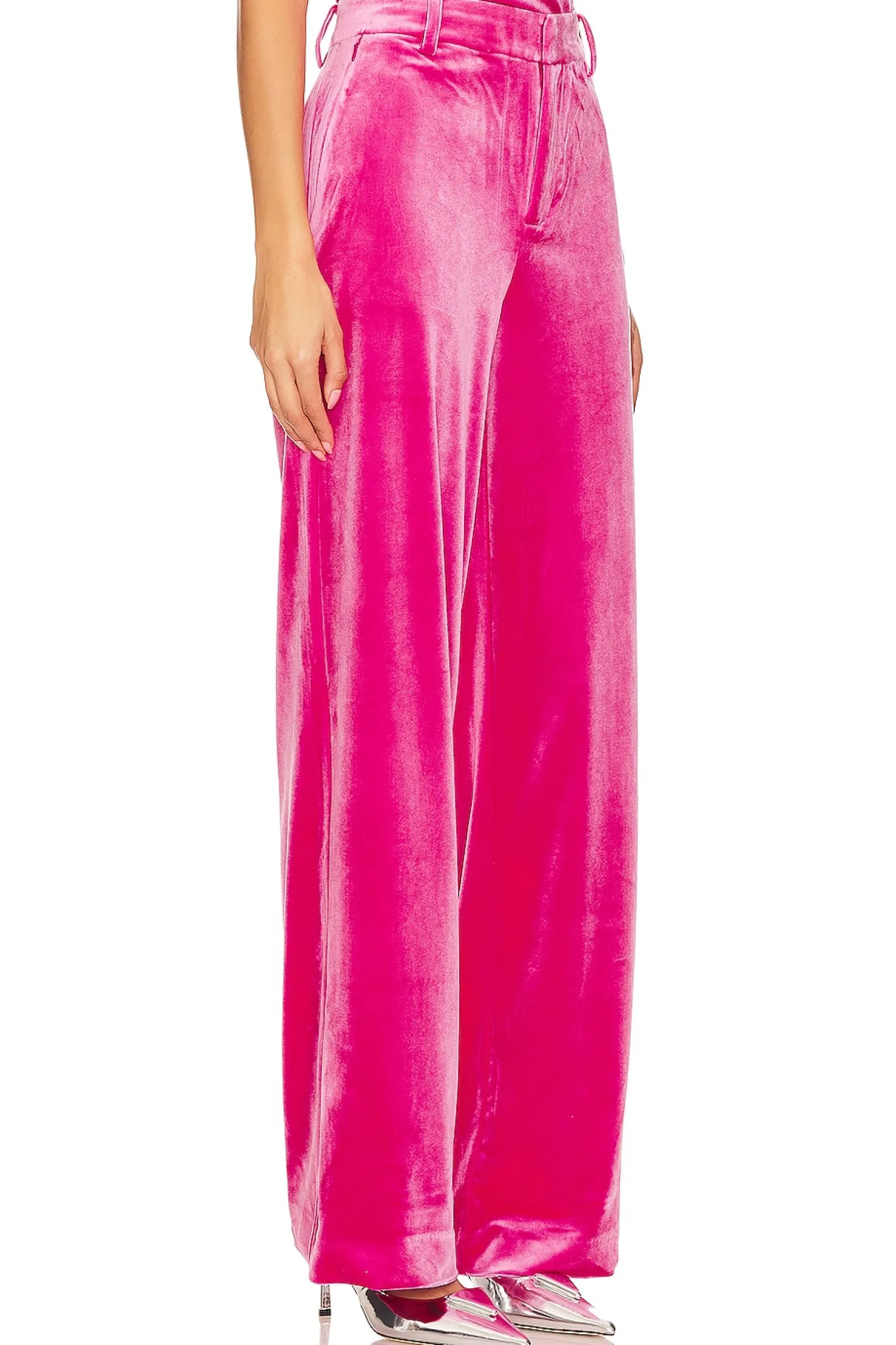 Women Good American Pants>Velvet Wide Leg Trouser