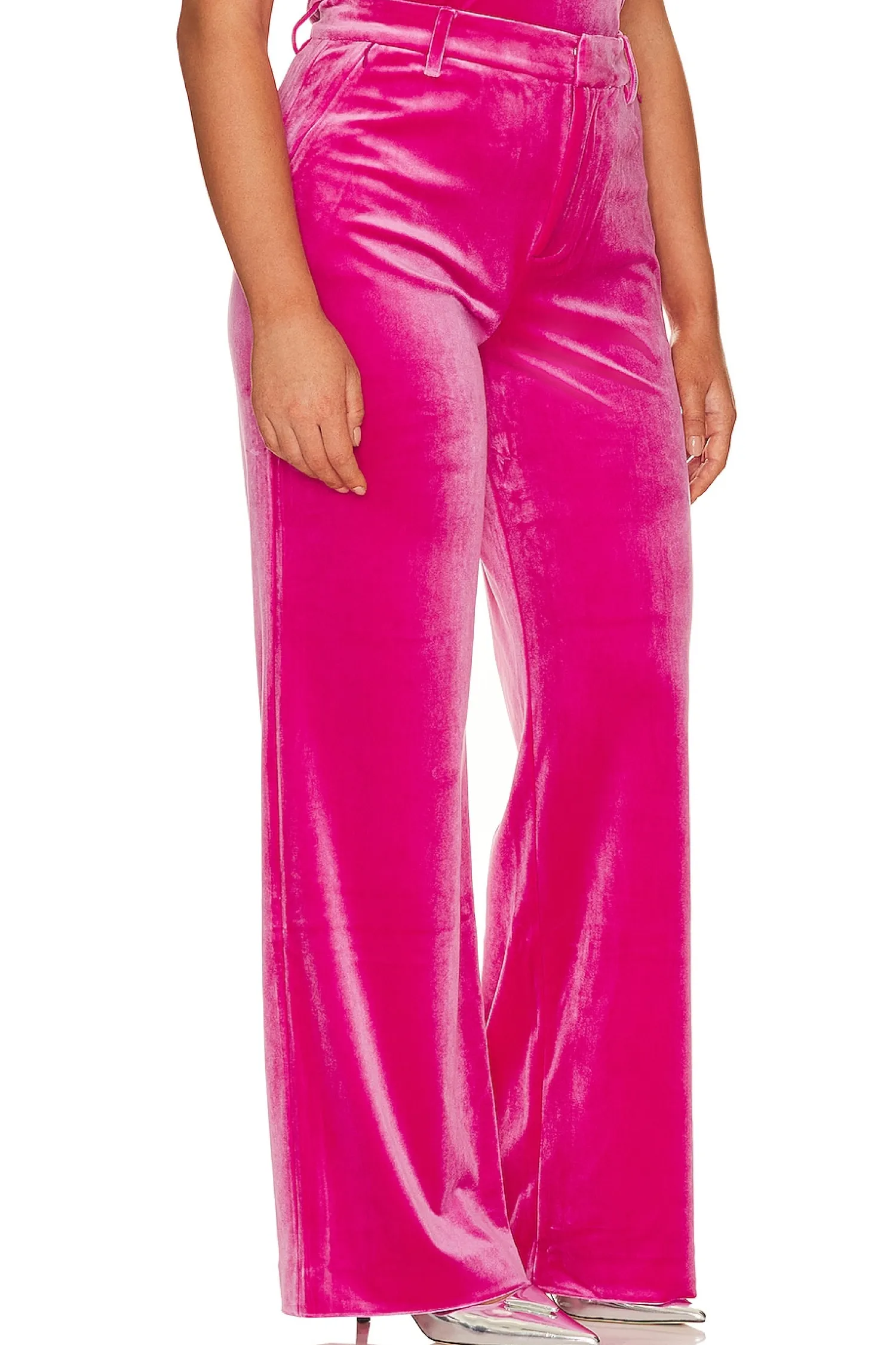 Women Good American Pants>Velvet Wide Leg Trouser