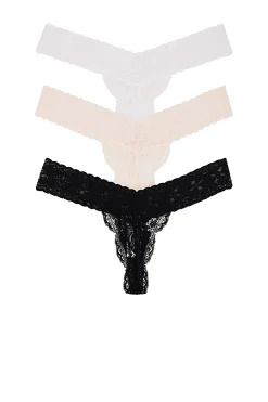 Women Privacy Please Lingerie & Sleepwear>Violet Lace Thong 3 Pack