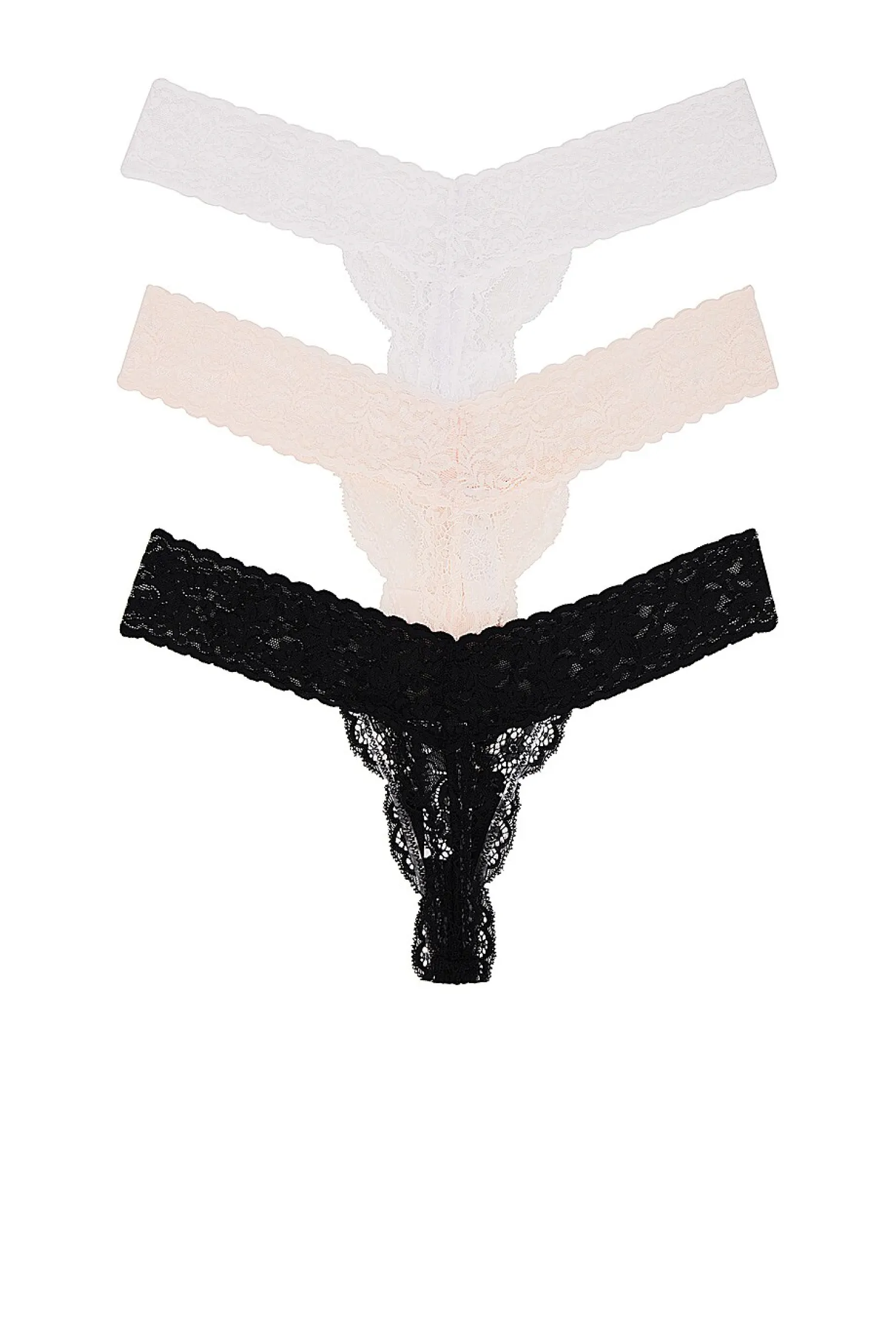 Women Privacy Please Lingerie & Sleepwear>Violet Lace Thong 3 Pack