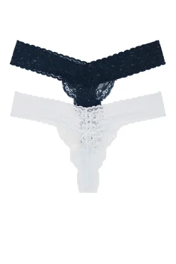 Women Privacy Please Lingerie & Sleepwear>Violet Lace Thong 2 Pack