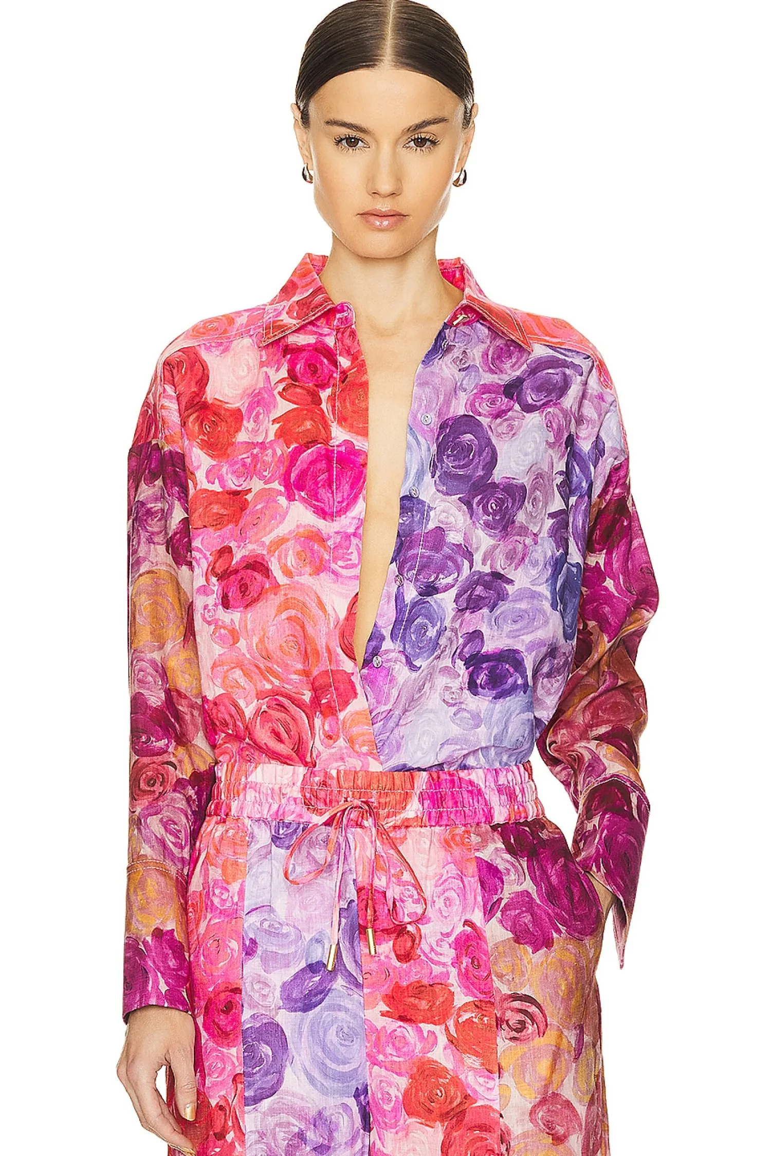 Women Aje Matching Sets>Vision Oversized Linen Shirt