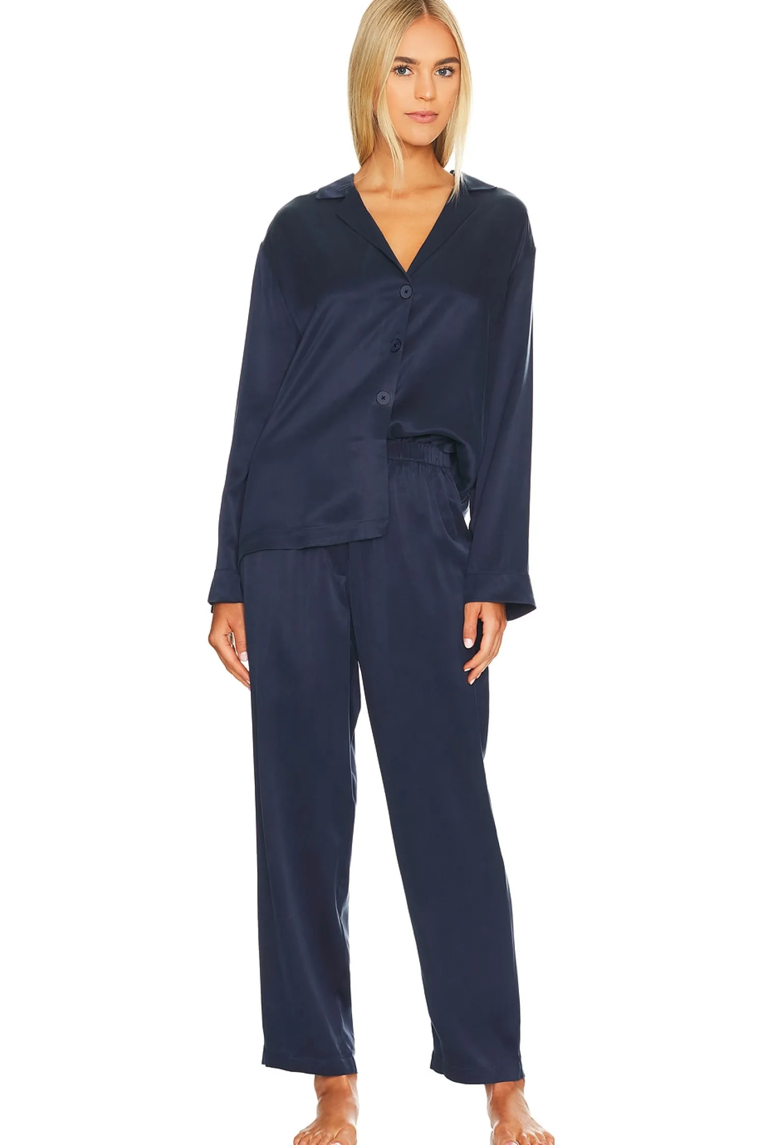 Women LUNYA Lingerie & Sleepwear>Washable Silk Long Sleeve Pant Set