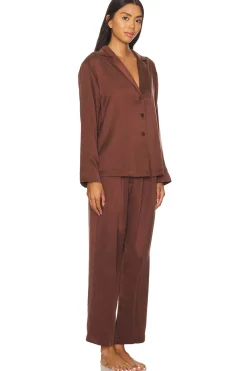 Women LUNYA Lingerie & Sleepwear>Washable Silk Long Sleeve Pant Set