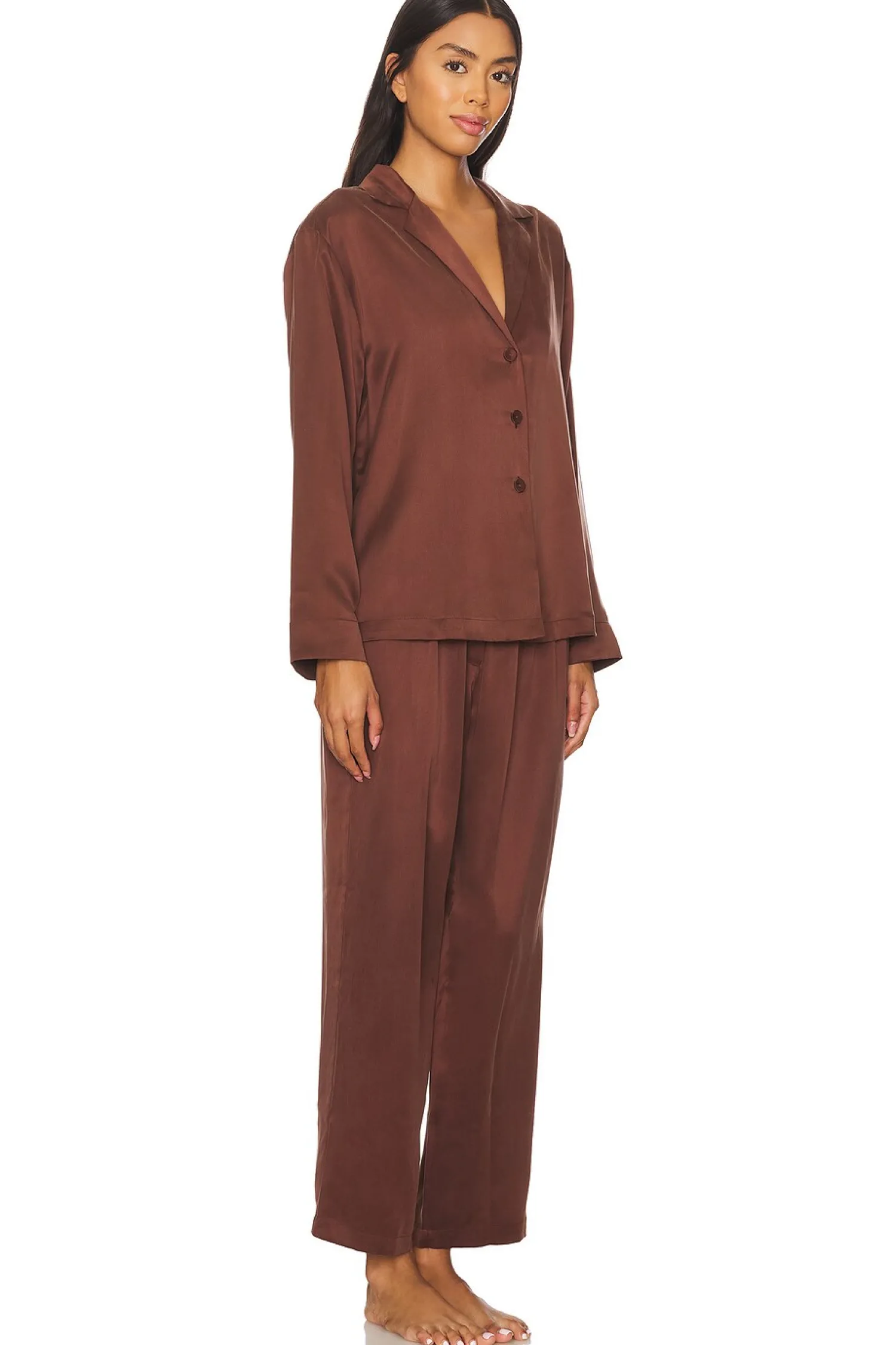 Women LUNYA Lingerie & Sleepwear>Washable Silk Long Sleeve Pant Set