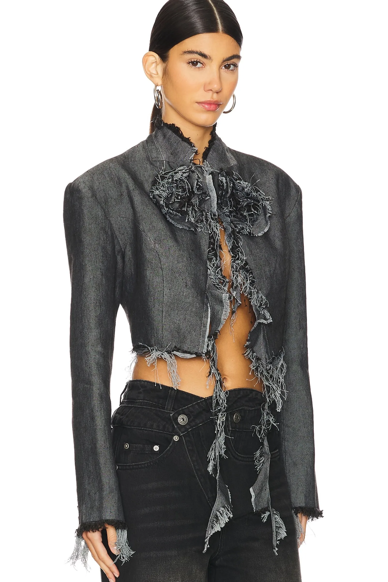 Women MARRKNULL Jackets & Coats>Washed Flower Blazer