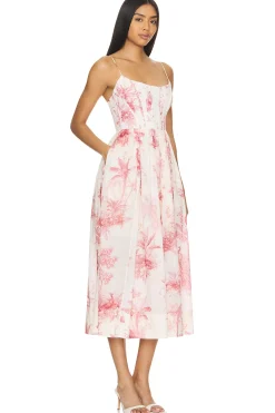 Women Zimmermann Dresses>Waverly Corset Midi Dress