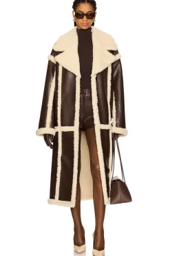 Women Lovers and Friends Jackets & Coats>Wayne Faux Shearling Coat