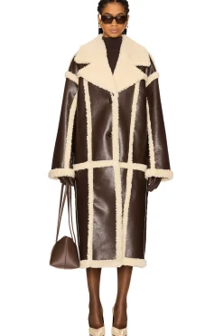 Women Lovers and Friends Jackets & Coats>Wayne Faux Shearling Coat