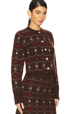 Women Calle Del Mar Matching Sets>Western Fair Isle Cashmere Cardigan