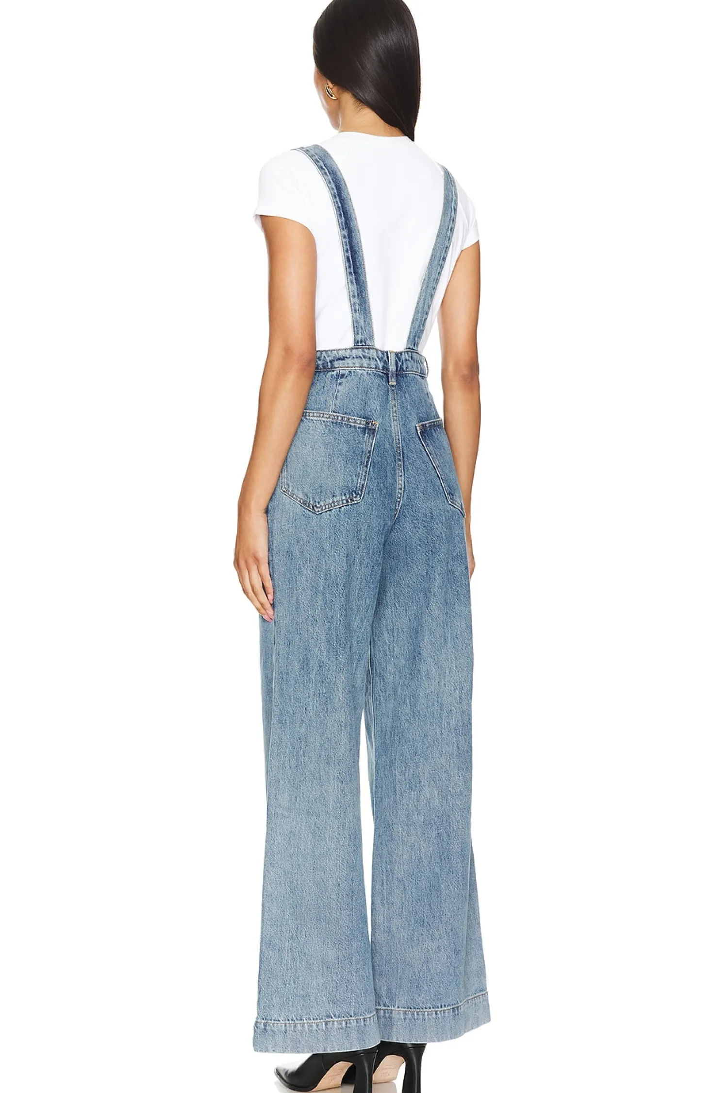 Women WeWoreWhat Jumpsuits>Wide Leg Denim Overall