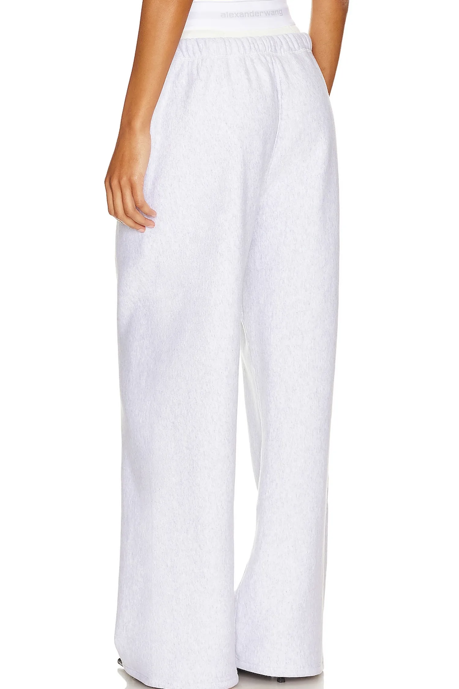 Women Alexander Wang Pants|Loungewear>Wide Leg Sweatpant With Exposed Brief
