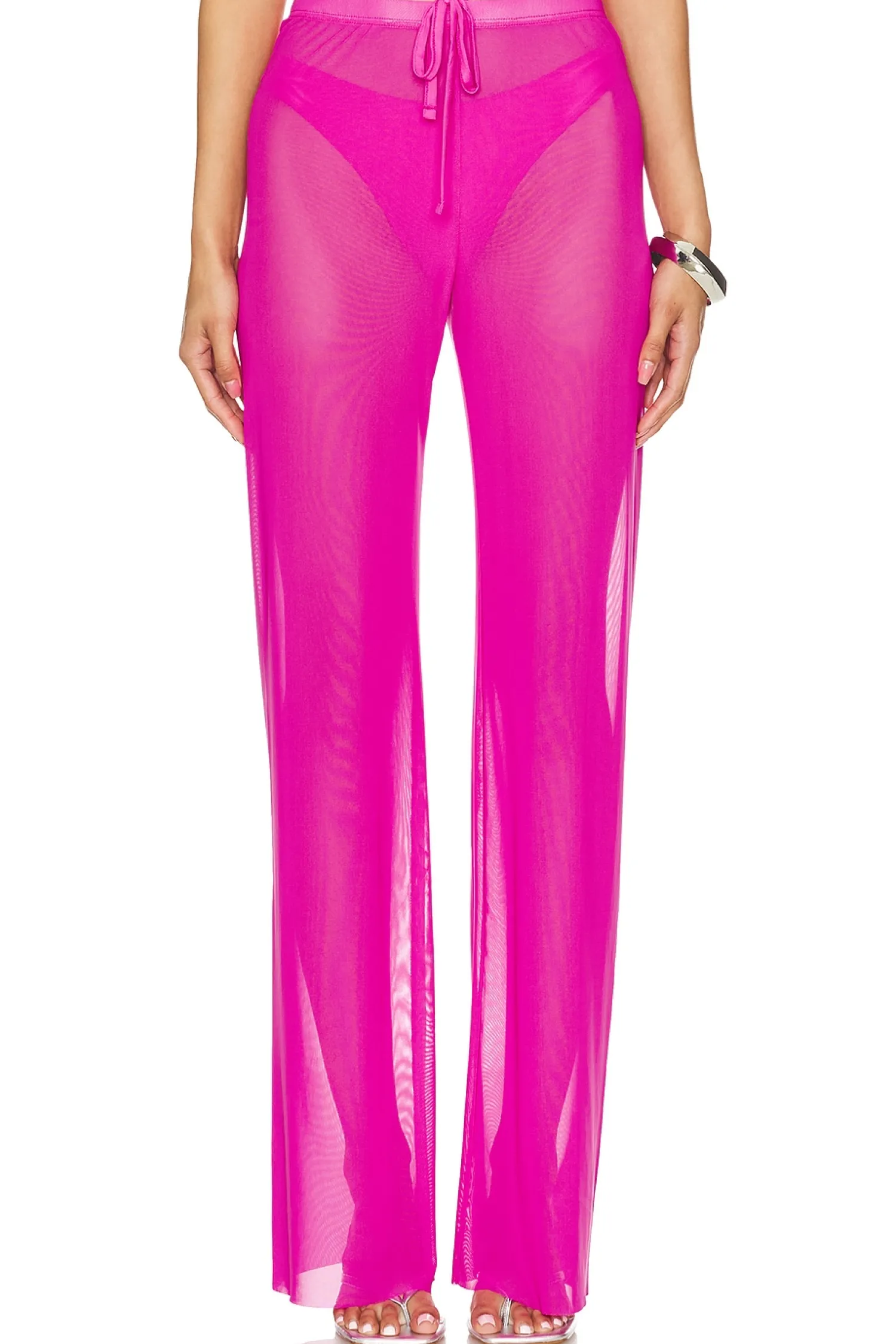 Women Good American Pants>Wide Mesh Pants