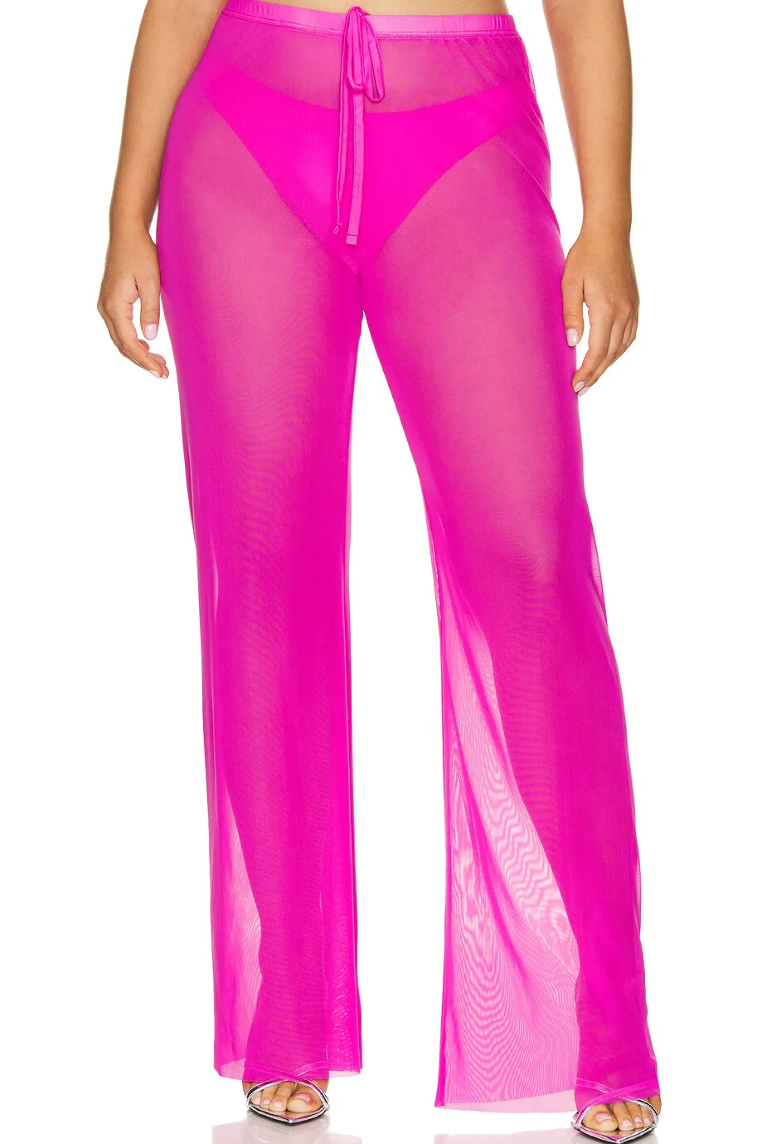 Women Good American Pants>Wide Mesh Pants